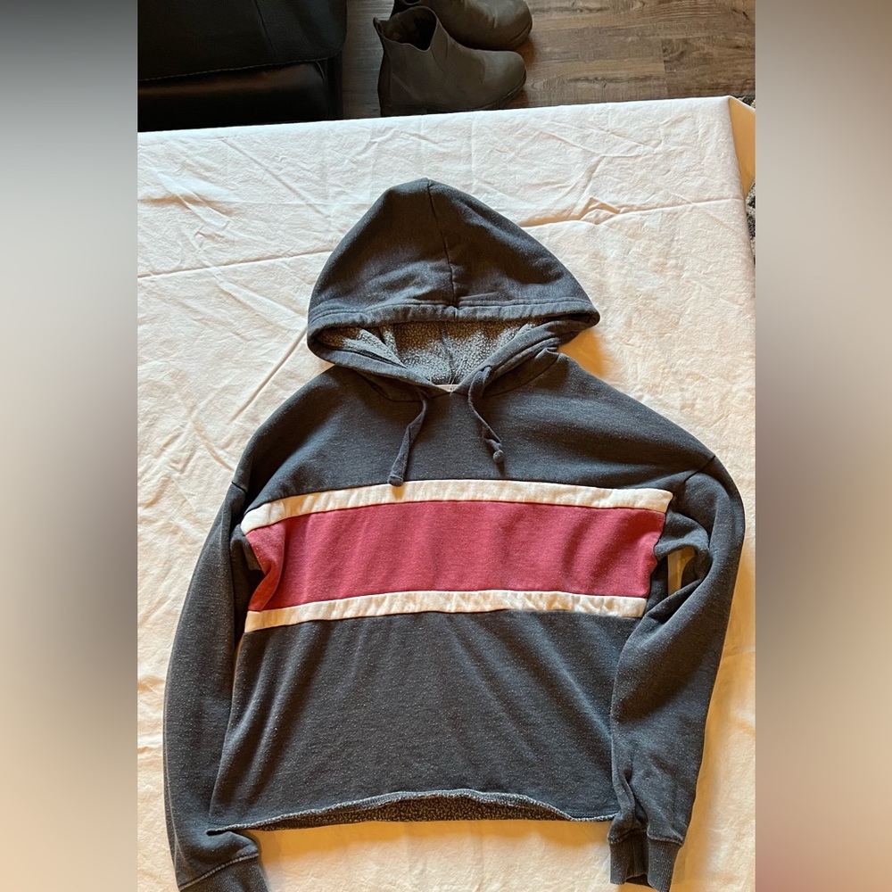 Blue red and white hoodie